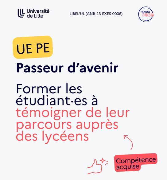 Passeur d'avenir : Former les &eacute;tudiant&middot;es &agrave; t&eacute;moigner de leur parcours aupr&egrave;s des lyc&eacute;ens 