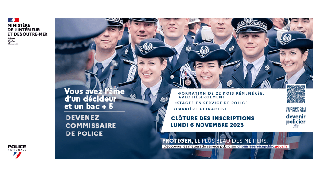 Ouverture des concours de commissaire de police