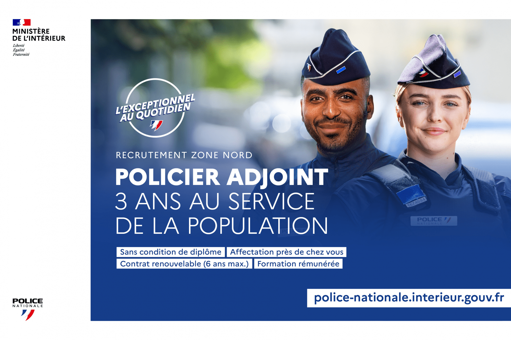 La Police nationale lance une nouvelle campagne de recrutement