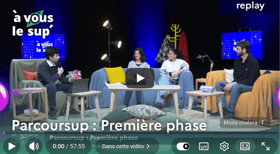 Parcoursup : comprendre la première phase grâce au replay de À vous le sup