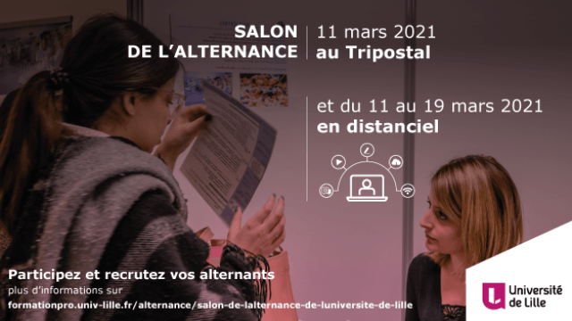 Salon de l'alternance de l'Université de Lille.  Entreprises, venez recruter!
