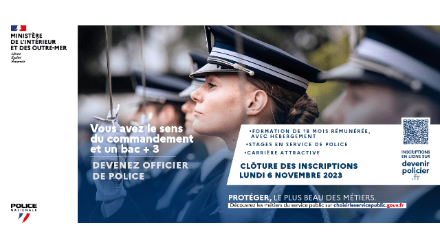 Ouverture des concours d'officiers de police