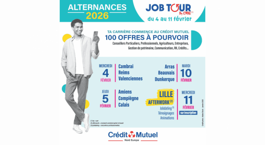 100 offres en alternance à pourvoir : le Job Tour Crédit Mutuel fait étape à Lille